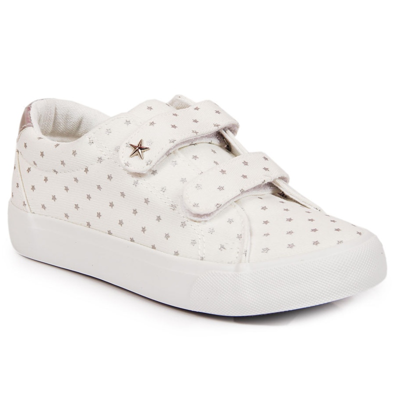 Tenisice za djevojčice s bijelim Atletico zvjezdicama na čičak bijela