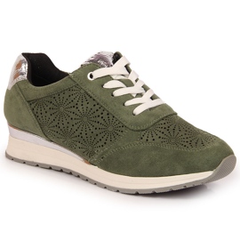 Ženske tenisice Jezzi od antilop zelene boje zelena