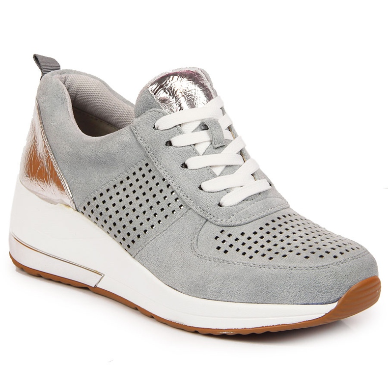 Ženske cipele na klin plave Jezzi plava