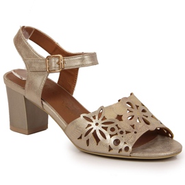 Ženske sandale na zlatnom stupu Jezzi zlatni