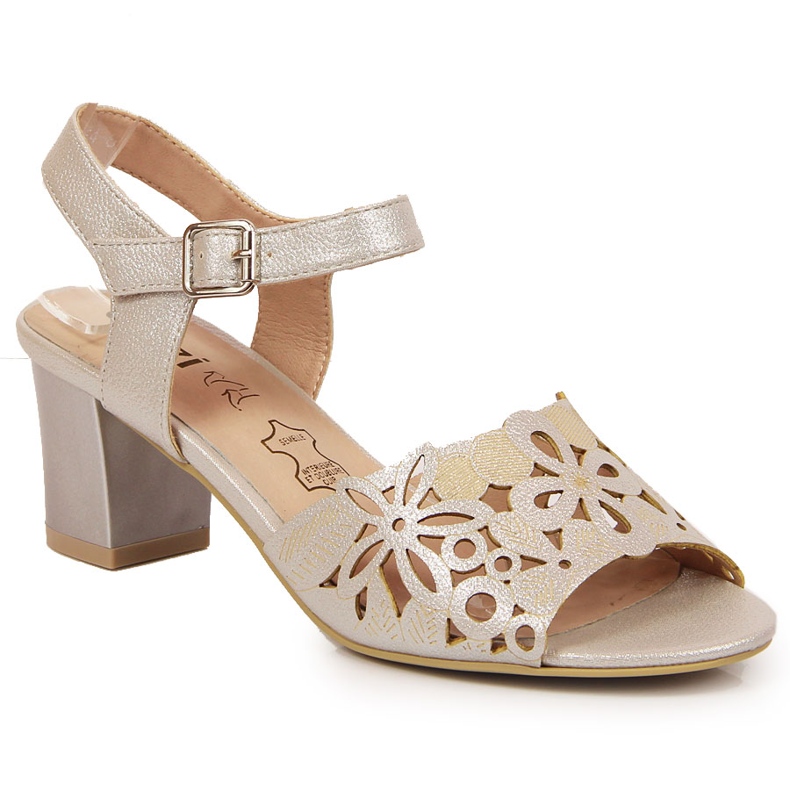 Srebrne Jezzi ženske sandale na kosturu srebro