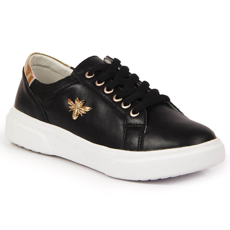 Ženske kožne cipele s crnom Vinceza platformom