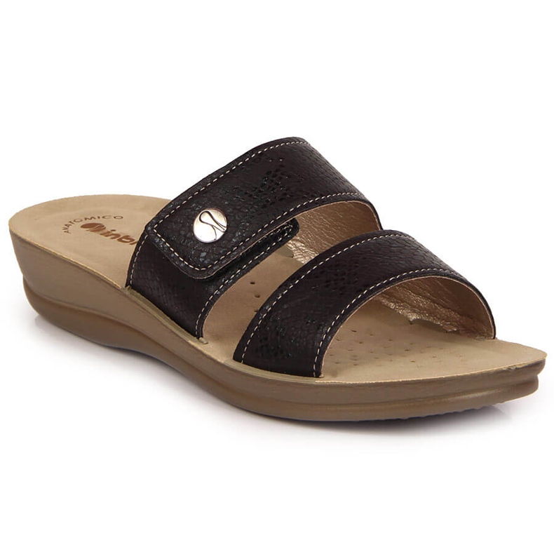 Crne Inblu ženske crne čičak papuče crno