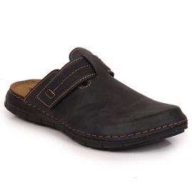 Muške crne Inblu građene papuče crna