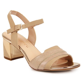 Ženske sandale na zlatnom stupu Sergio Leone zlatni