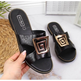 Crne ženske papuče s ornamentom crni Filippo crna