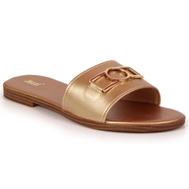 Ženske papuče sa zlatnim Jezzi ukrasom