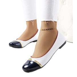 Petra ženske bijele balerinke bijela tamnoplava