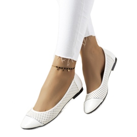 Kirsti bijele ažurne balerinke bijela ekru