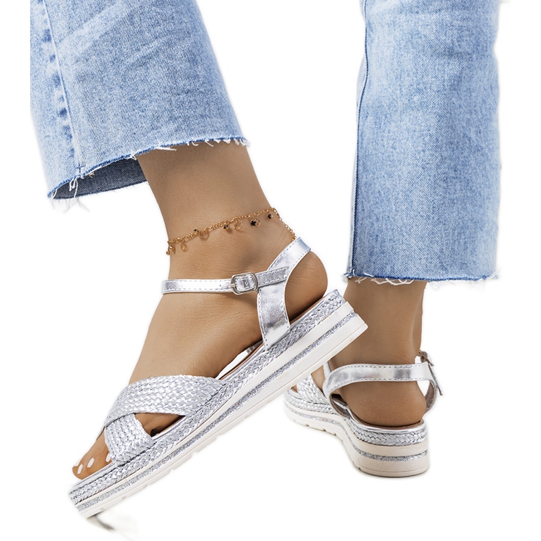 Ženske srebrne Chirnside sandale srebro