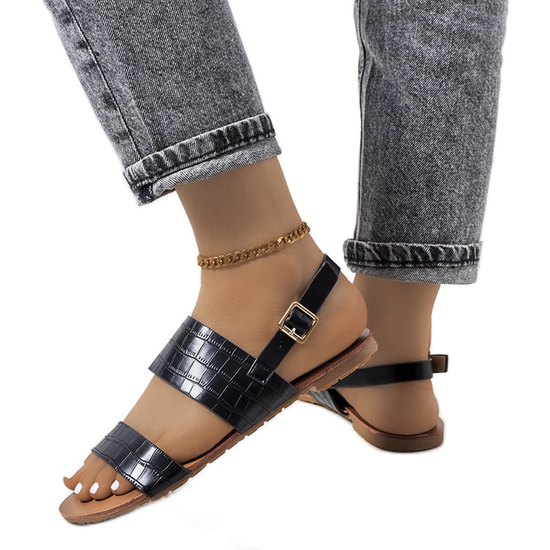 Chinn ženske crne sandale crno