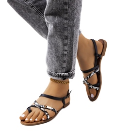 Crne ženske sandale iz Wienera bijela crna