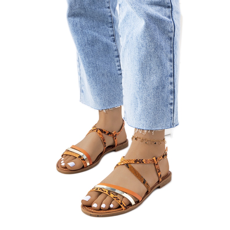 Reeta ženske narančaste sandale