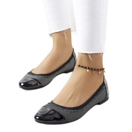 Jonnine crne balerinke na točkice crna