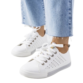 Impi ženske bijele i sive tenisice bijela siva