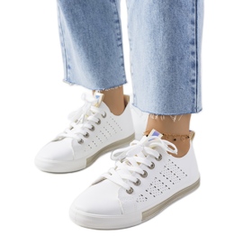 Tuuri ženske bijele i zlatne tenisice bijela