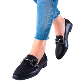 Lovery Klasične mokasine s ornamentom crno