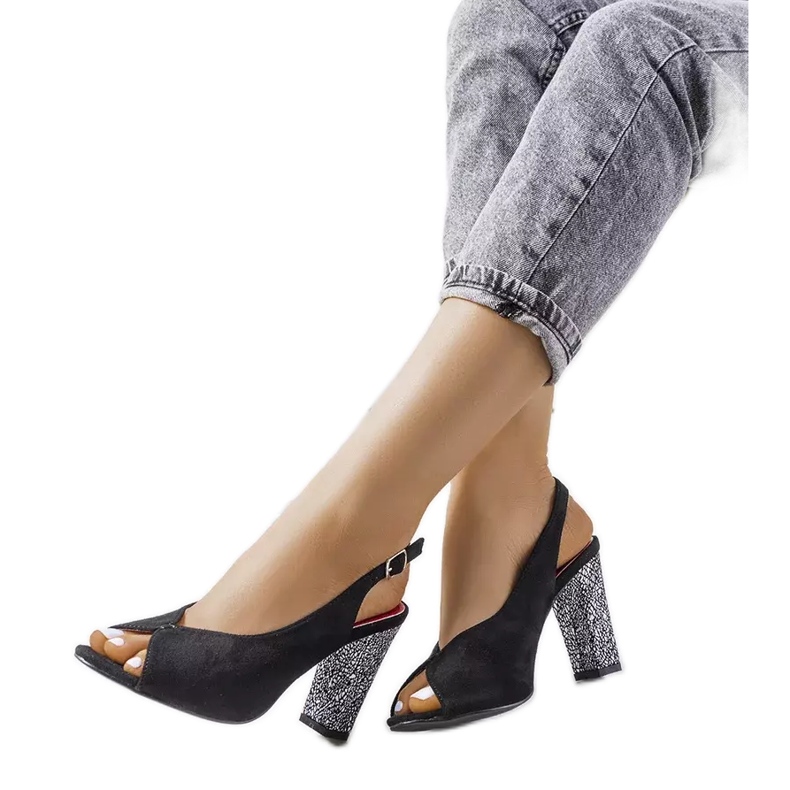 Bonnie crne antilop sandale crno