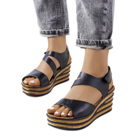 Crne espadrile na Burley klinovima crna