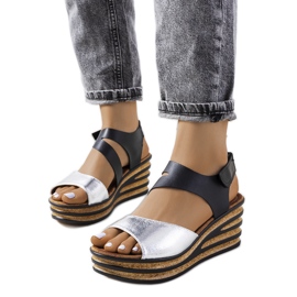 Srebrne espadrile na Burley klinovima srebro