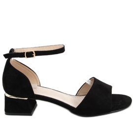 Ursula Crne sandale na visoku petu crna