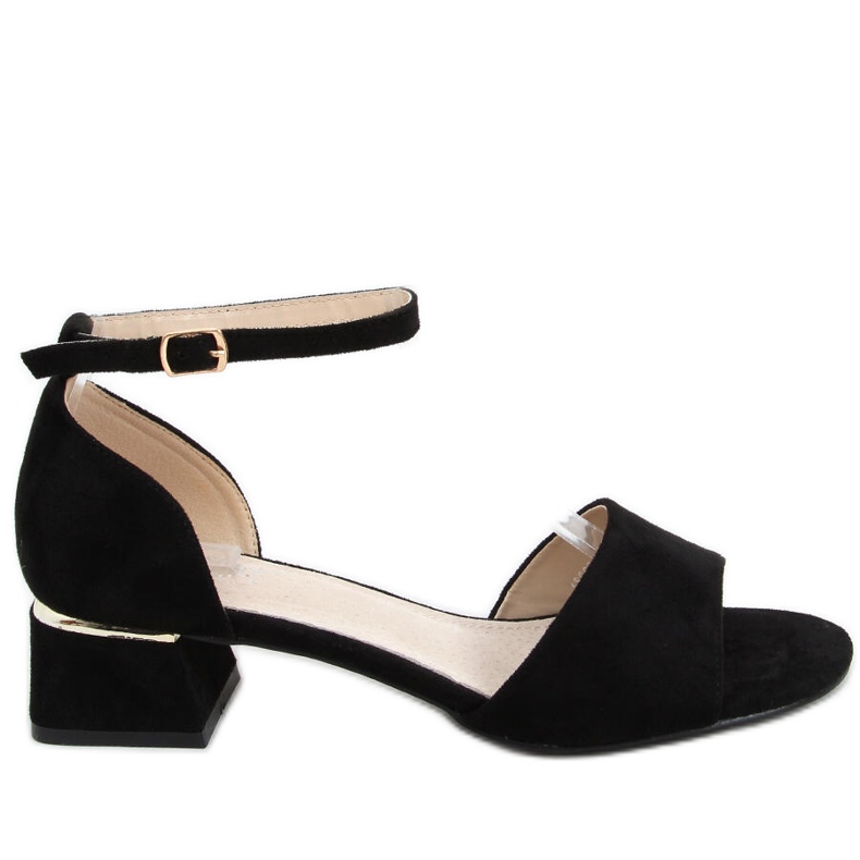 Ursula Crne sandale na visoku petu crno