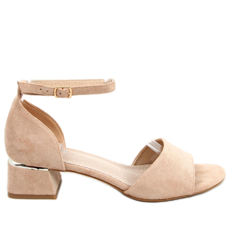 Sandale s visokom potpeticom Ursule Khaki bež