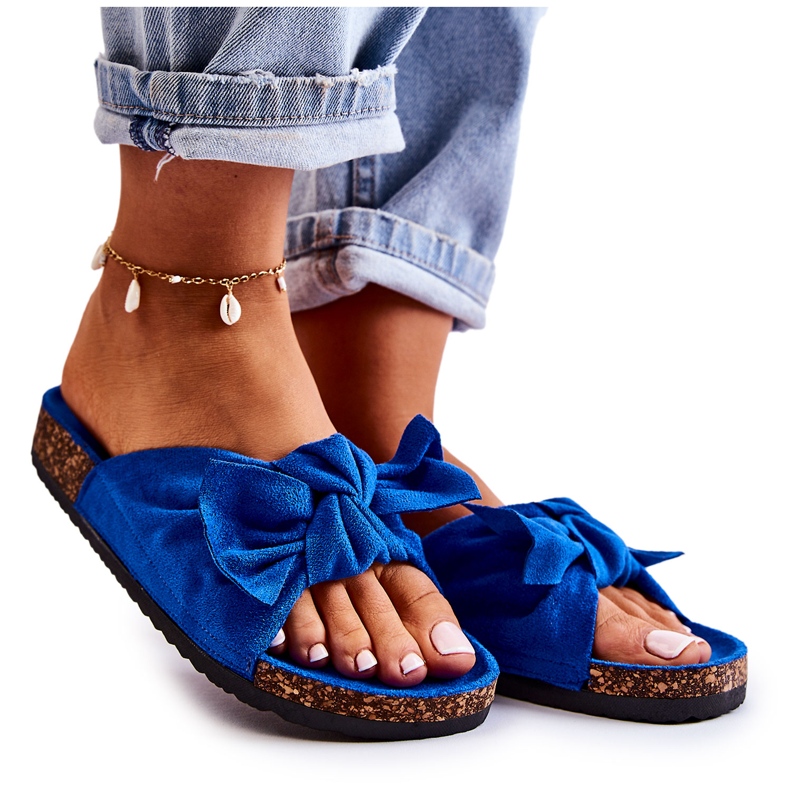 PS1 Tamnoplave papuče Wendy Cork s potplatom plava