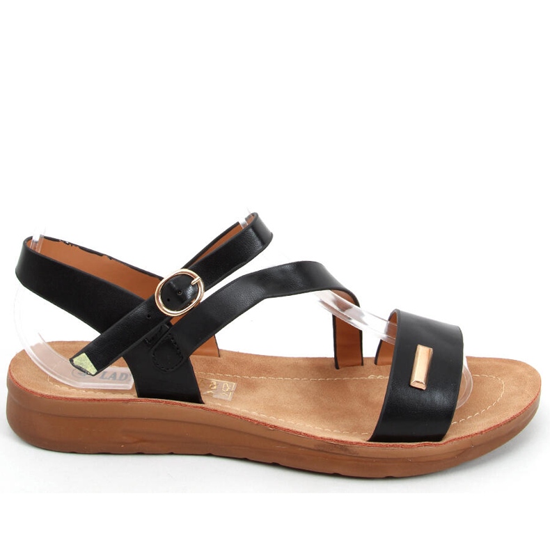 Leaf crne ženske sandale crno