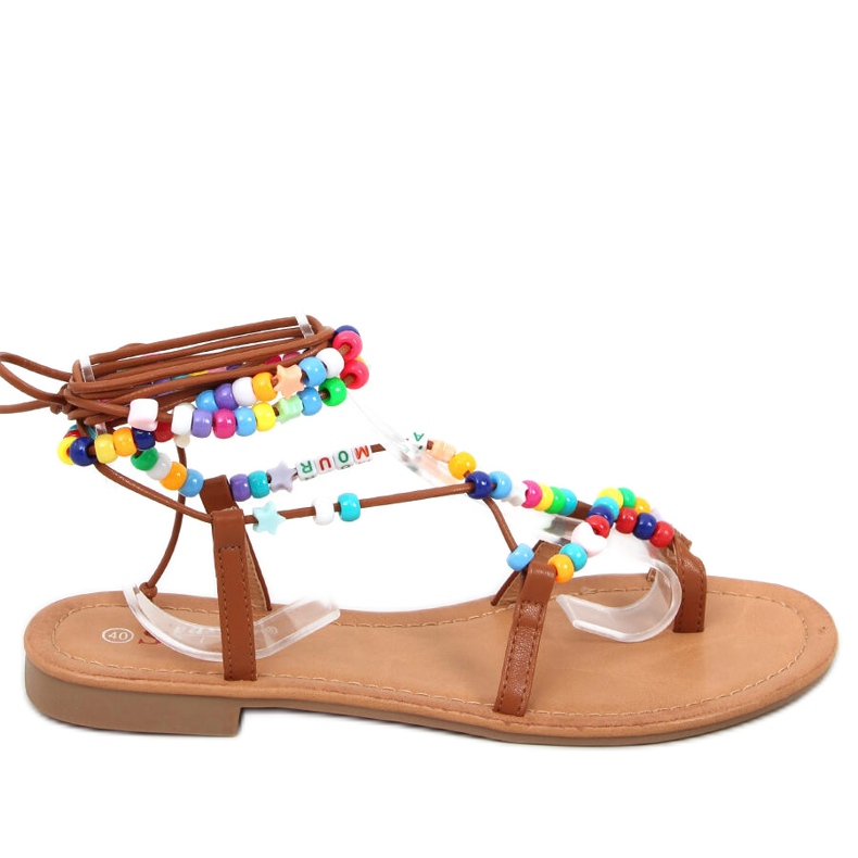 Rimljanke s perlicama Megh Camel smeđa