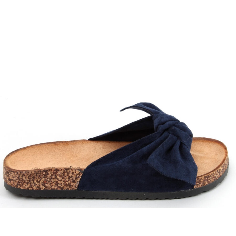 Plutene papuče s lila DK.BLUE mašnom plava