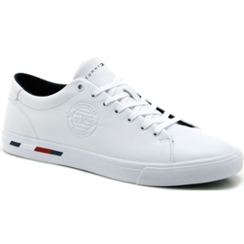 Cipele Tommy Hilfiger Corporate Logo Leather Vulc M FM0FM04076 bijela