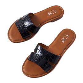 Miline elegantne crne papuče crna