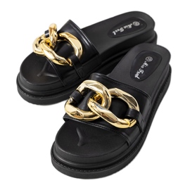 Crne papuče na platformi Berloz crna