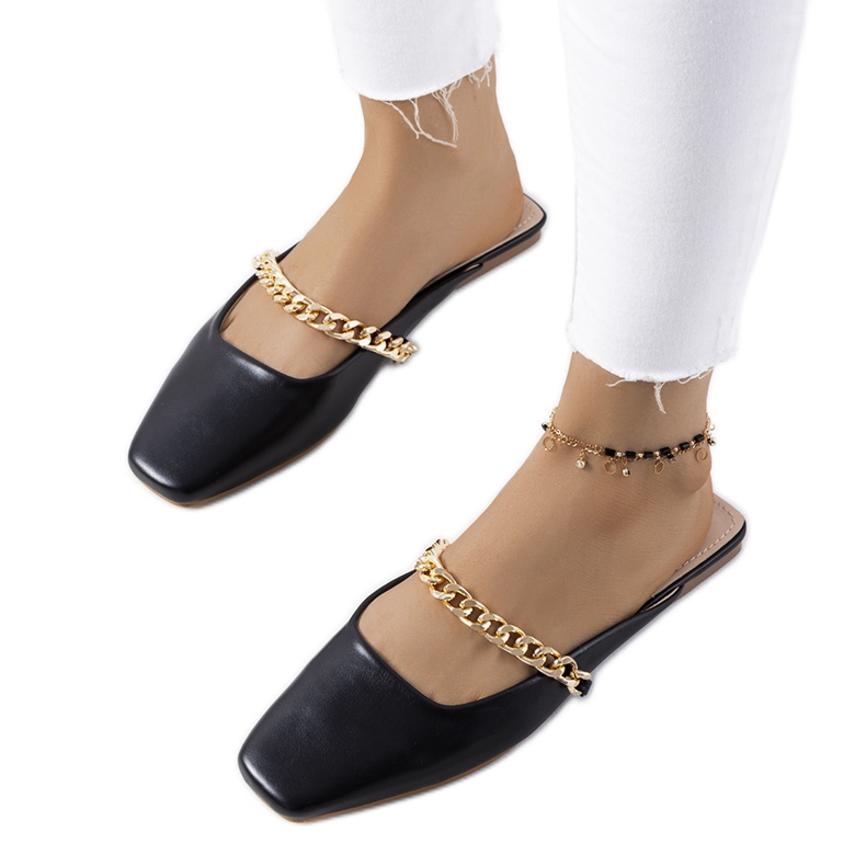 Crne elegantne papuče iz Barasa crno