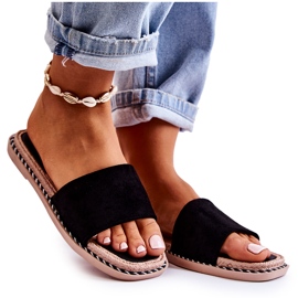 FJ1 Ženske crne papuče od antilopa Sunset crna