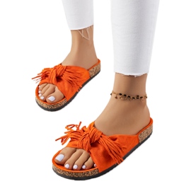 Laderies narančaste papuče s resama narančasta