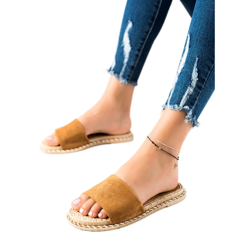 Cm Paris Ležerne bež papuče smeđa