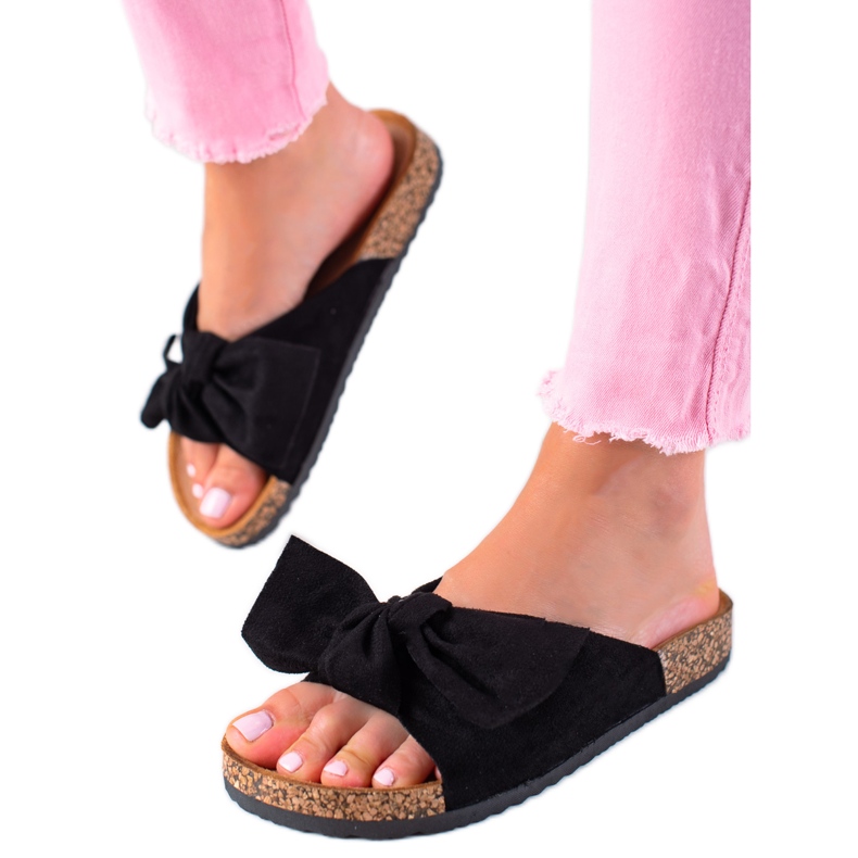 Udobne elegantne papuče crno