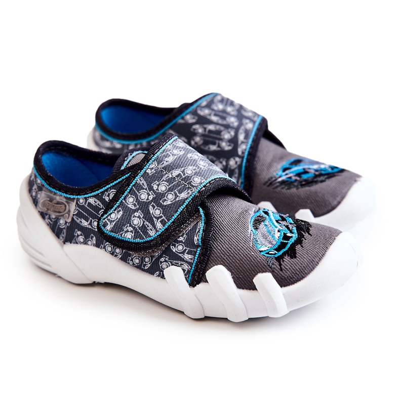 BEFADO S.A. Papuče Befado Velcro Car 273X339 Sivo-plave plava