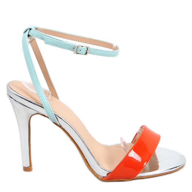 Nila Orange sandale na visoku petu naranča raznobojna