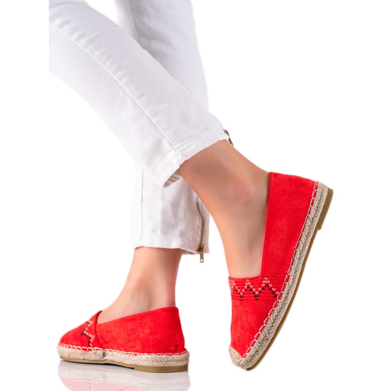Lucky Shoes Espadrile s uzorkom crvena
