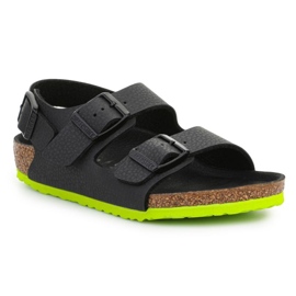 Sandale Birkenstock Milano Kinder 1022129 Desert Soil Black Lime crna