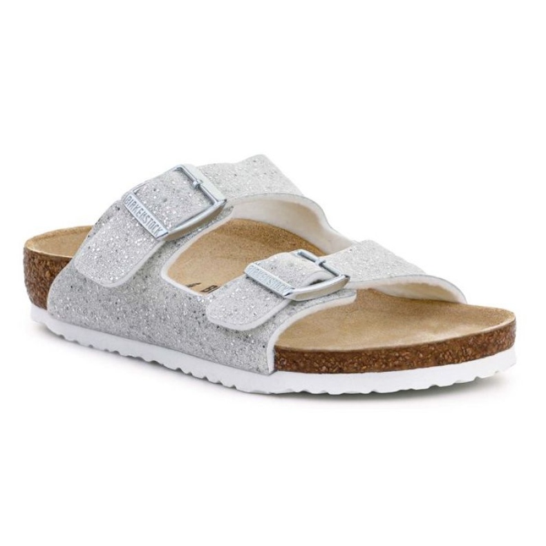 Kalpki Birkenstock Arizona Kids 1022230 Cosmic Sparkle White srebro