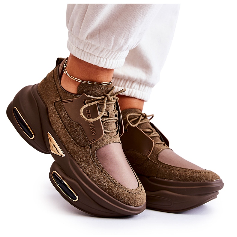 PS1 Ženske sportske tenisice Khaki New Horizon cipele smeđa