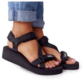 Ženske sandale od pjene na klinu Big Star FF274A349 Black crna