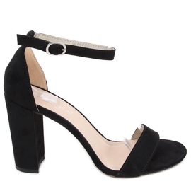 Sandale s visokom potpeticom od Ariel Black Suede crna