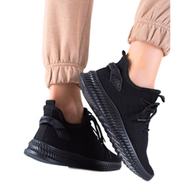 Sweet Shoes Crne tekstilne sportske cipele crna