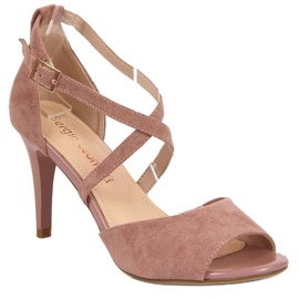 Ružičaste sandale na štiklu W Sergio Leone ružičasta