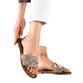 Seastar Elegantne papuče srebro zlatni